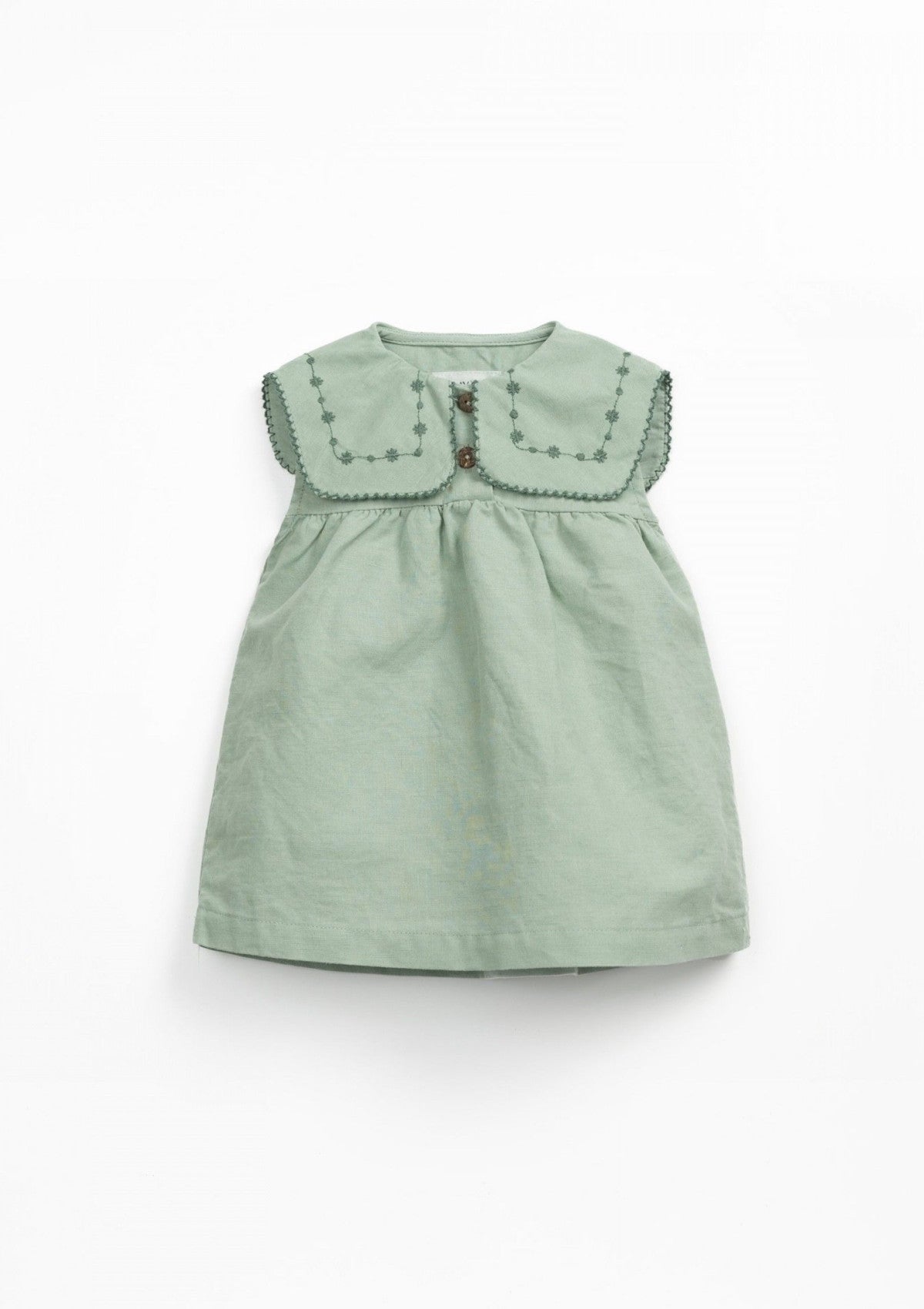 Fabric dress with collar - PLAYUP