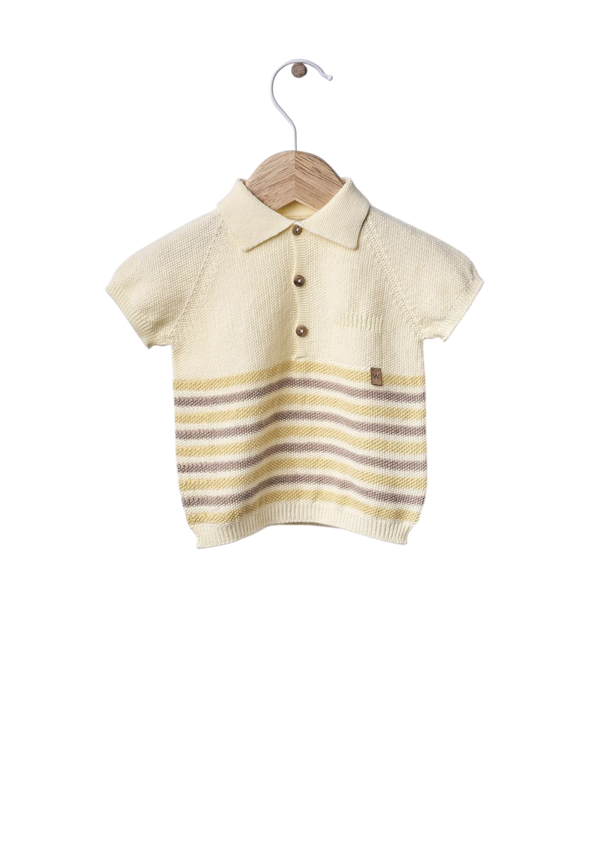 Short sleeve cotton knitted polo shirt | SUMMER IN THE VILLAGE - WEDOBLE