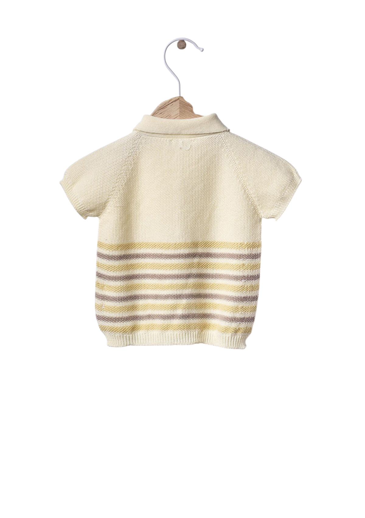 Short sleeve cotton knitted polo shirt | SUMMER IN THE VILLAGE - WEDOBLE