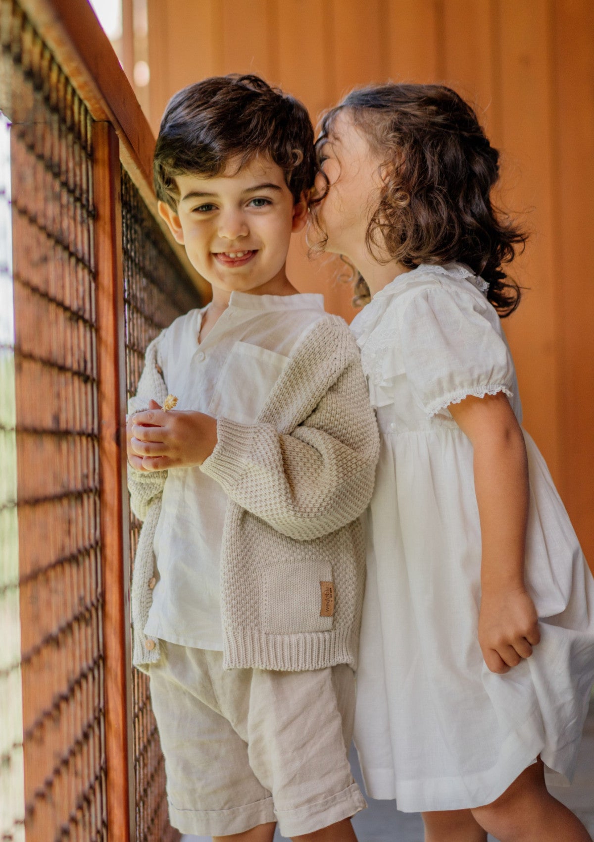 Cardigan knitted in organic cotton | NAVY CODE - WEDOBLE