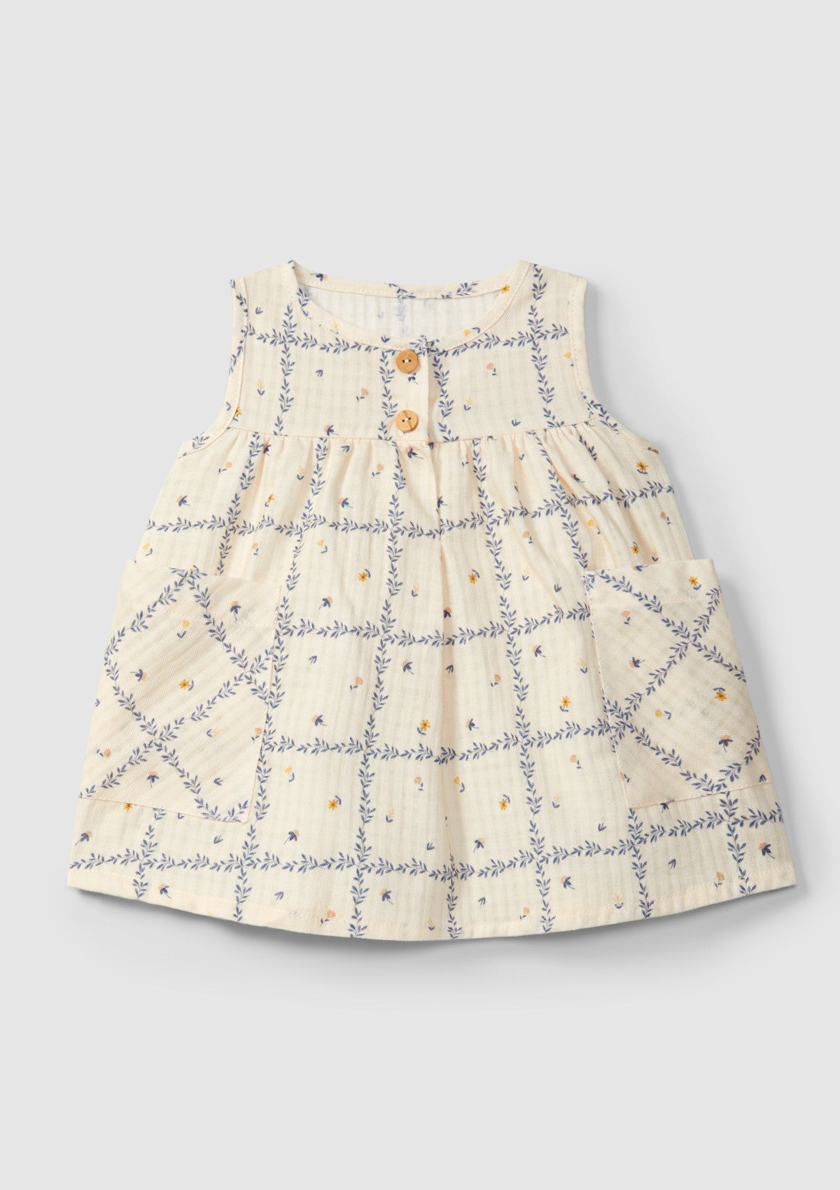 Textured printed cotton dress - SNUG