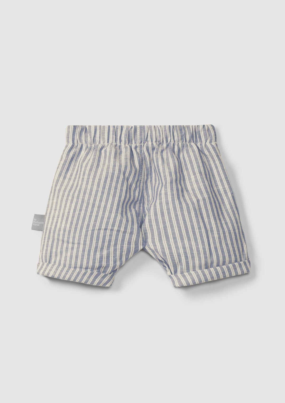 Striped fabric pull-up shorts - SNUG