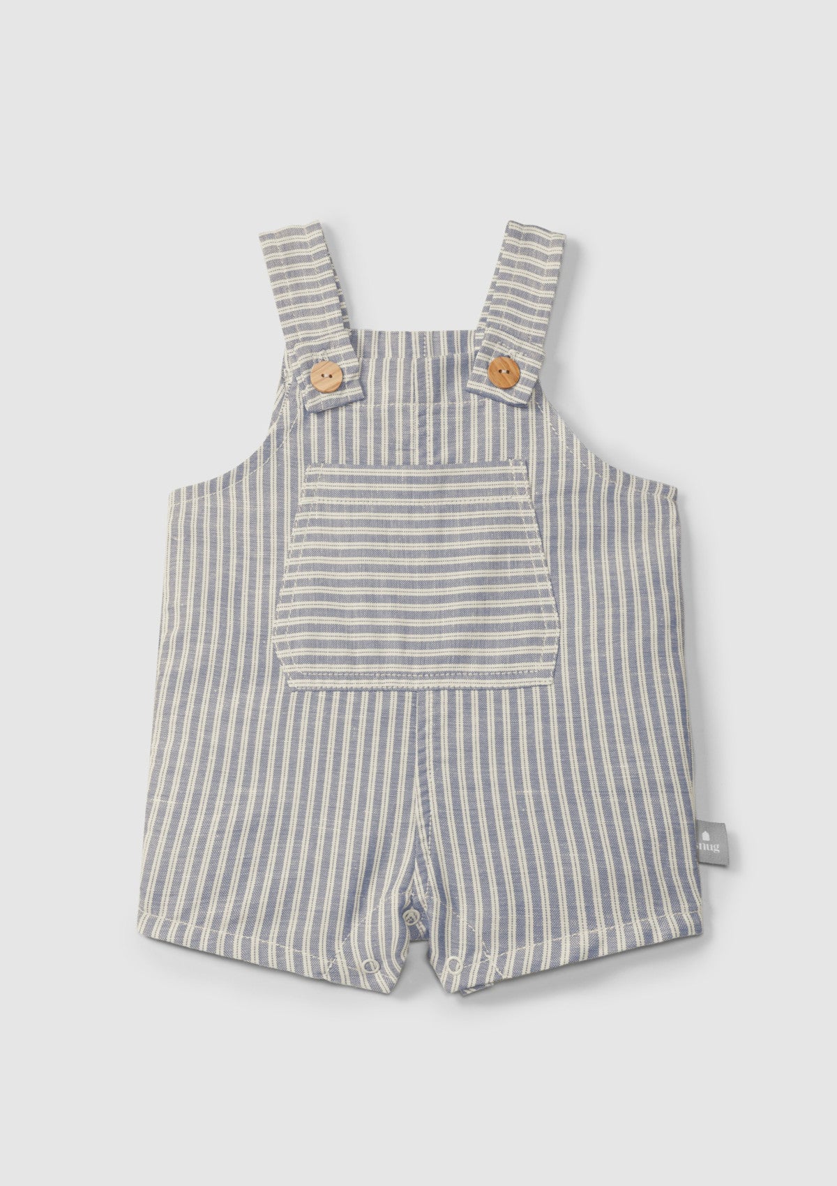 Striped fabric overalls with pocket - SNUG