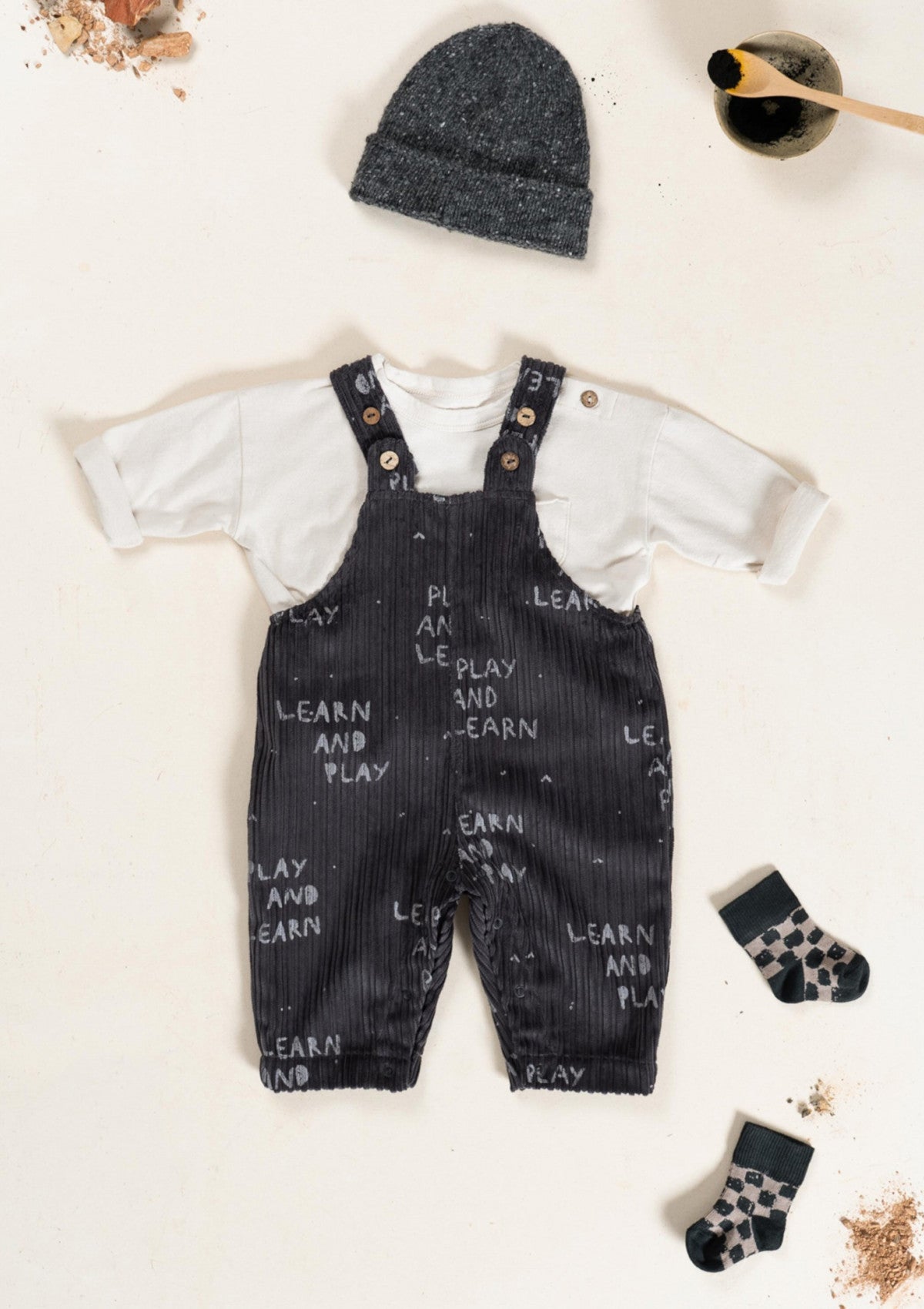 Corduroy dungarees - PLAYUP