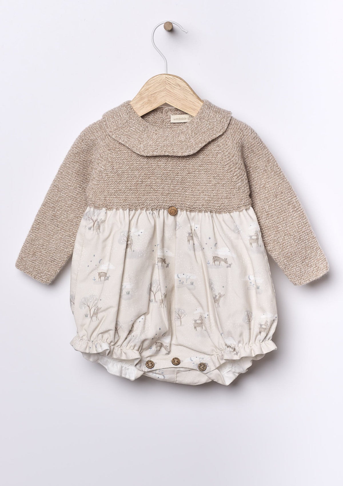 Long-sleeve onesie with forest animals | BUNNY AND FRIENDS - WEDOBLE