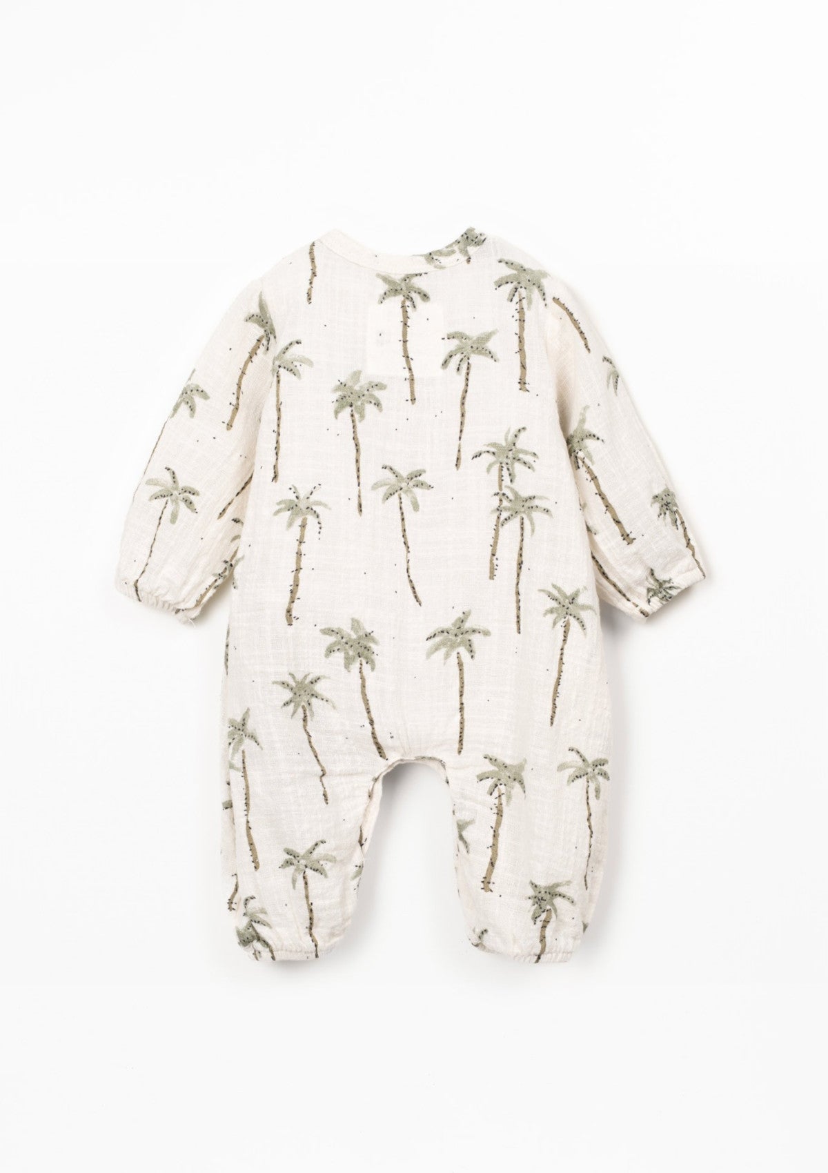 Fabric jumpsuit with palm tree print - PLAYUP