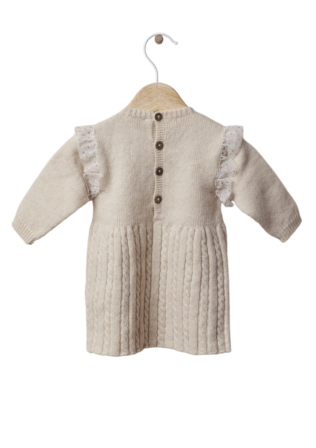 Long-sleeved cable knit dress | LOVING WINTER - WEDOBLE