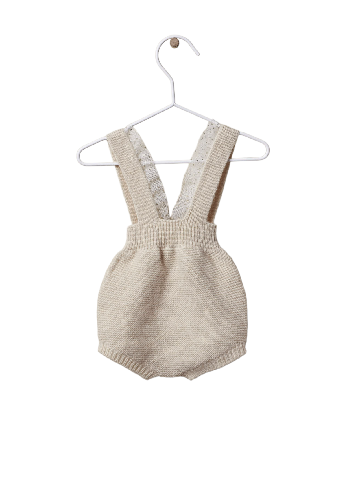 Romper with straps knitted in merino wool and cashmere | LOVING WINTER - WEDOBLE