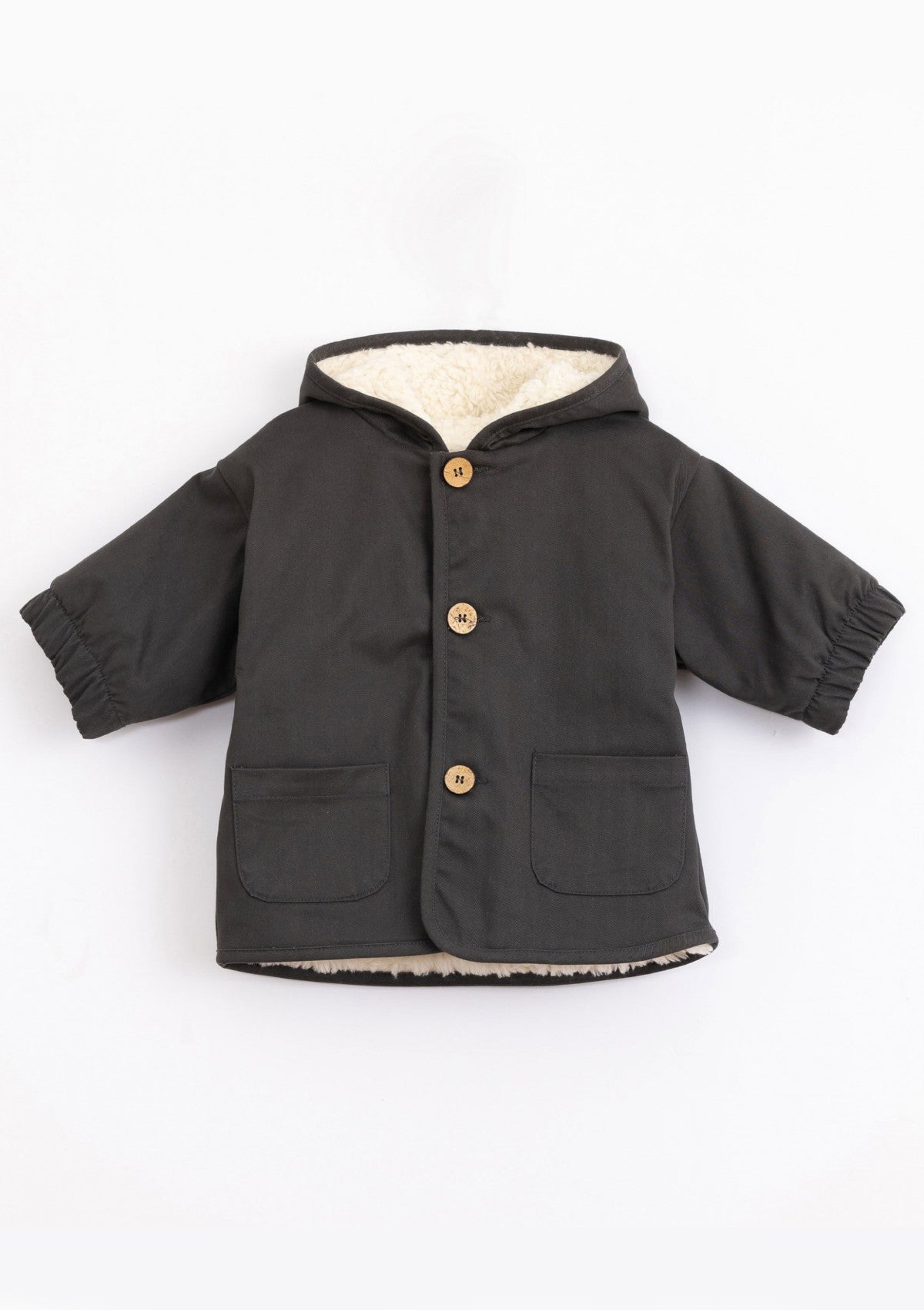 Twill jacket with fur lining | Illustration - PLAYUP