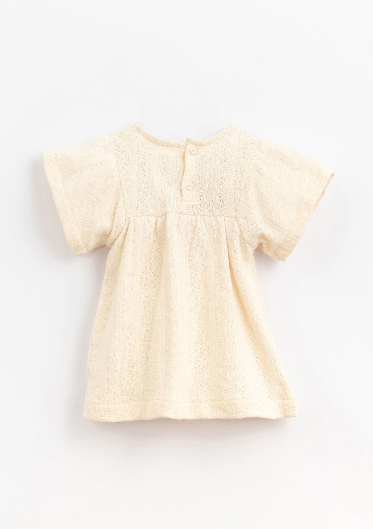 Short-sleeved dress in organic cotton | Basketry - PLAYUP