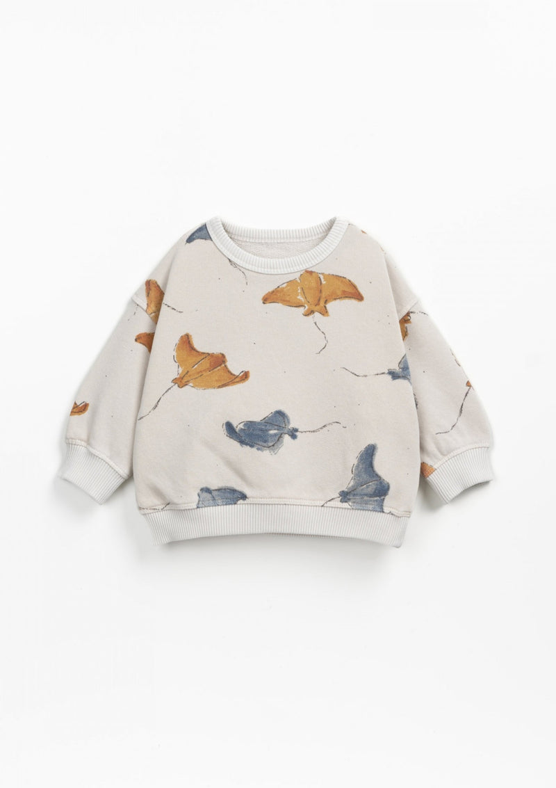 Sweater in mixture of organic cotton and cotton | Textile Art - PLAYUP