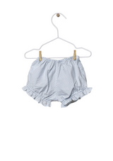 Cotton shorts with soft blue and white stripes | LITTLE LOVE - WEDOBLE