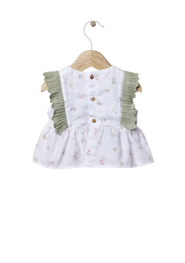 Floral print blouse with knitted detail | HELLO LITTLE MOTHER LOVE - WEDOBLE