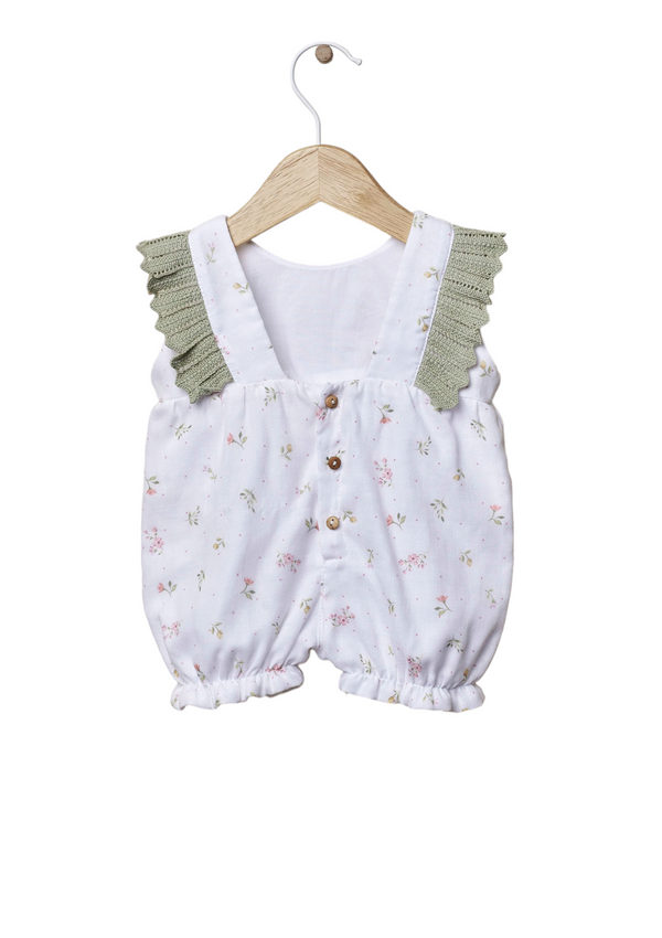 Floral print jumpsuit with knitted detail | HELLO LITTLE MOTHER LOVE - WEDOBLE