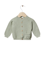 Cardigan knitted in organic cotton | HELLO LITTLE MOTHER LOVE - WEDOBLE