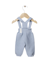 Shoulder straps trousers knitted in organic cotton | BONJOUR CHER BÉBÉ - WEDOBLE