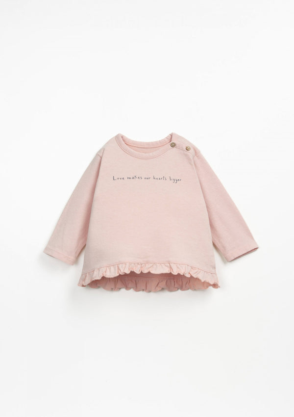 T-shirt with frill insert on the bottom | Wooden Memories - PLAYUP