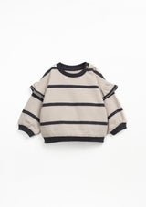 Striped sweater with carding on the inside | Wooden Memories - PLAYUP