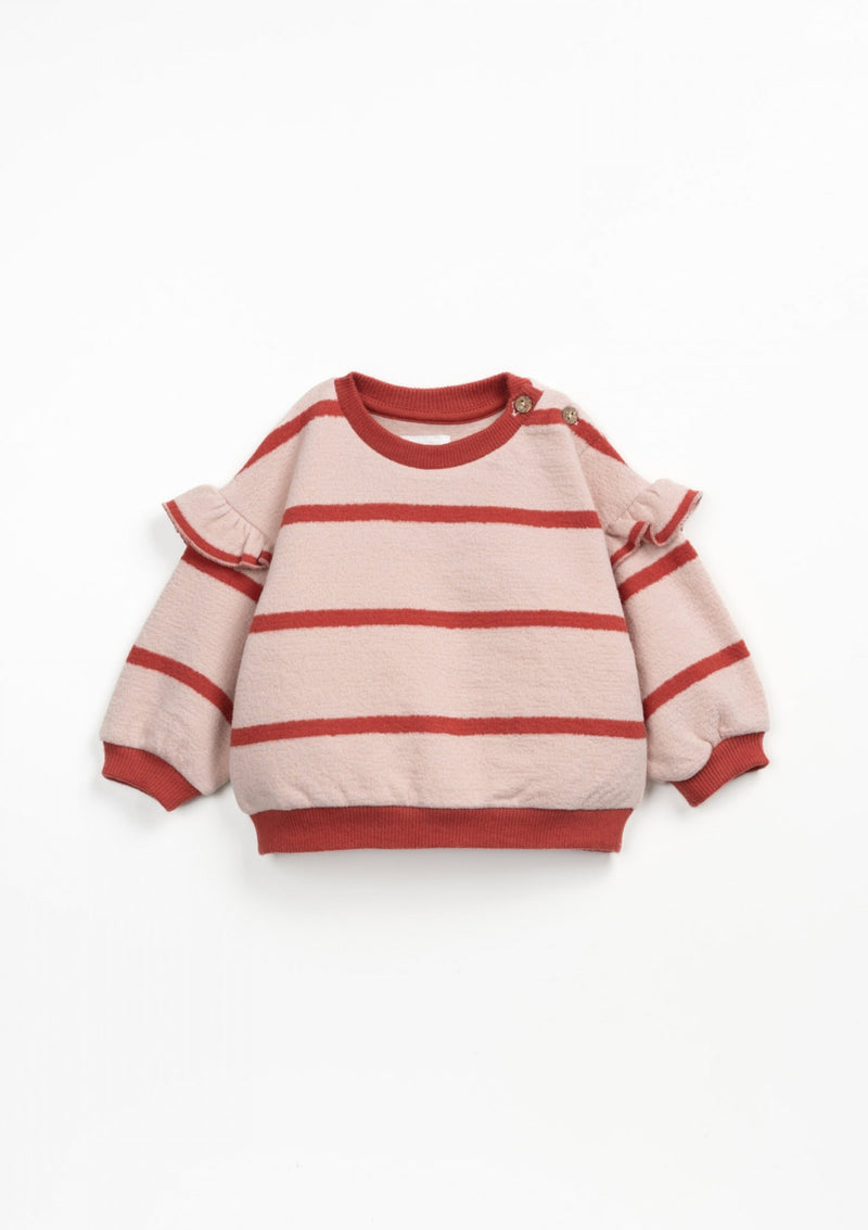 Striped sweater with carding on the inside | Wooden Memories - PLAYUP