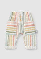 Multi-colour striped pull-up pants - SNUG