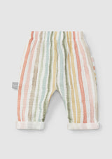 Multi-colour striped pull-up pants - SNUG