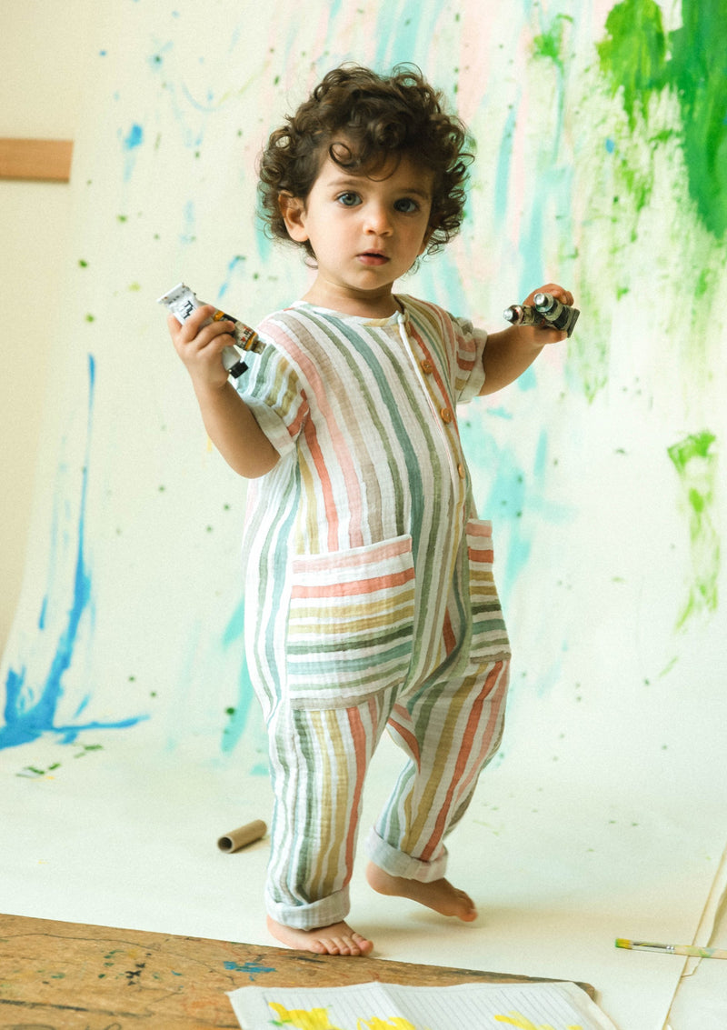 Multi-colour striped jumpsuit - SNUG