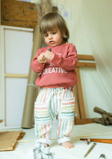 Multi-colour striped pull-up pants - SNUG