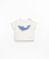 T-shirt in organic and recycled cotton with watermelon print - PLAYUP