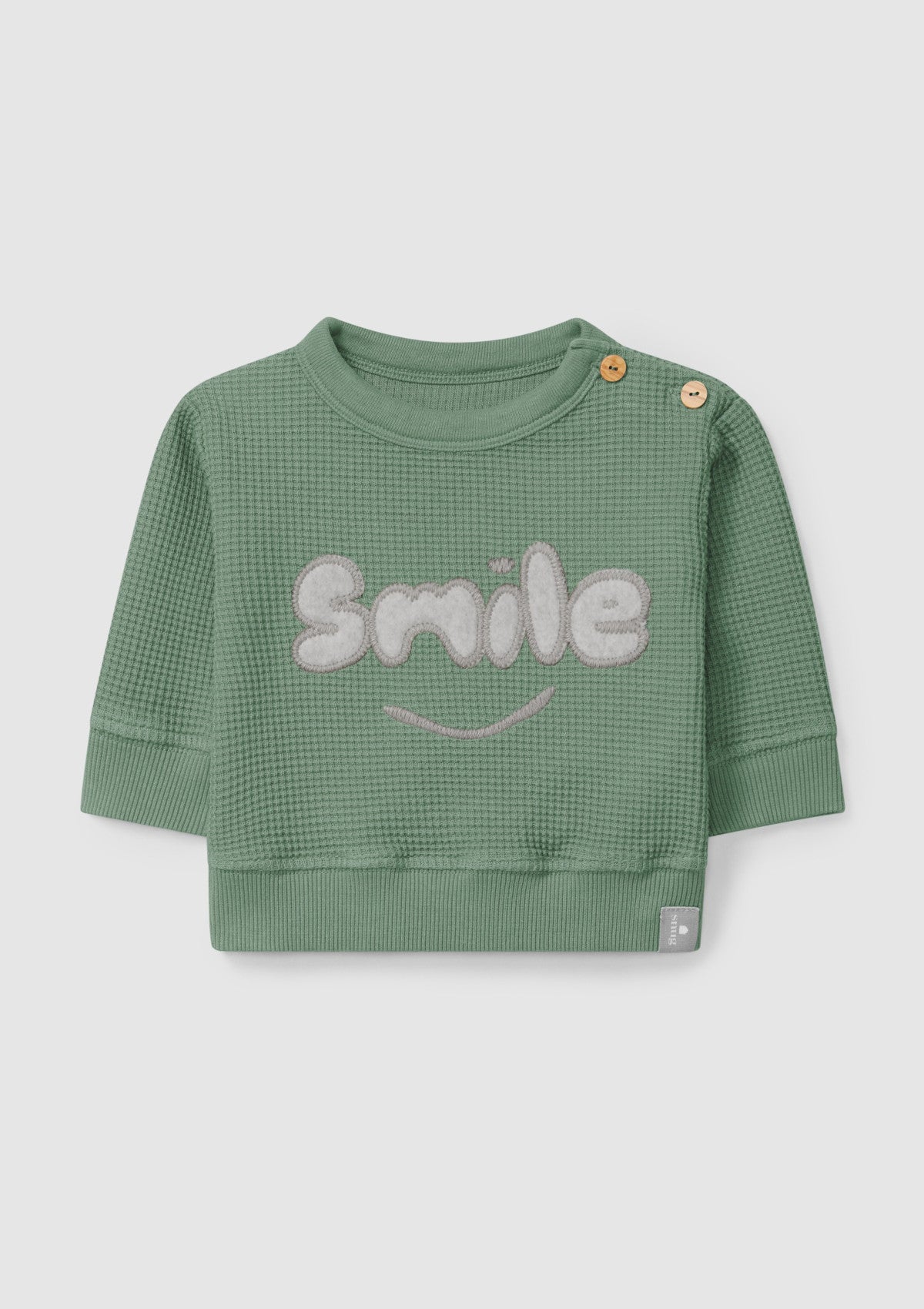 "Smile" waffle knit sweatshirt - SNUG