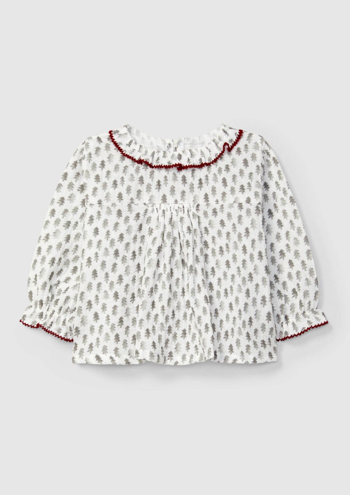 Muslin blouse with pine tree print - SNUG