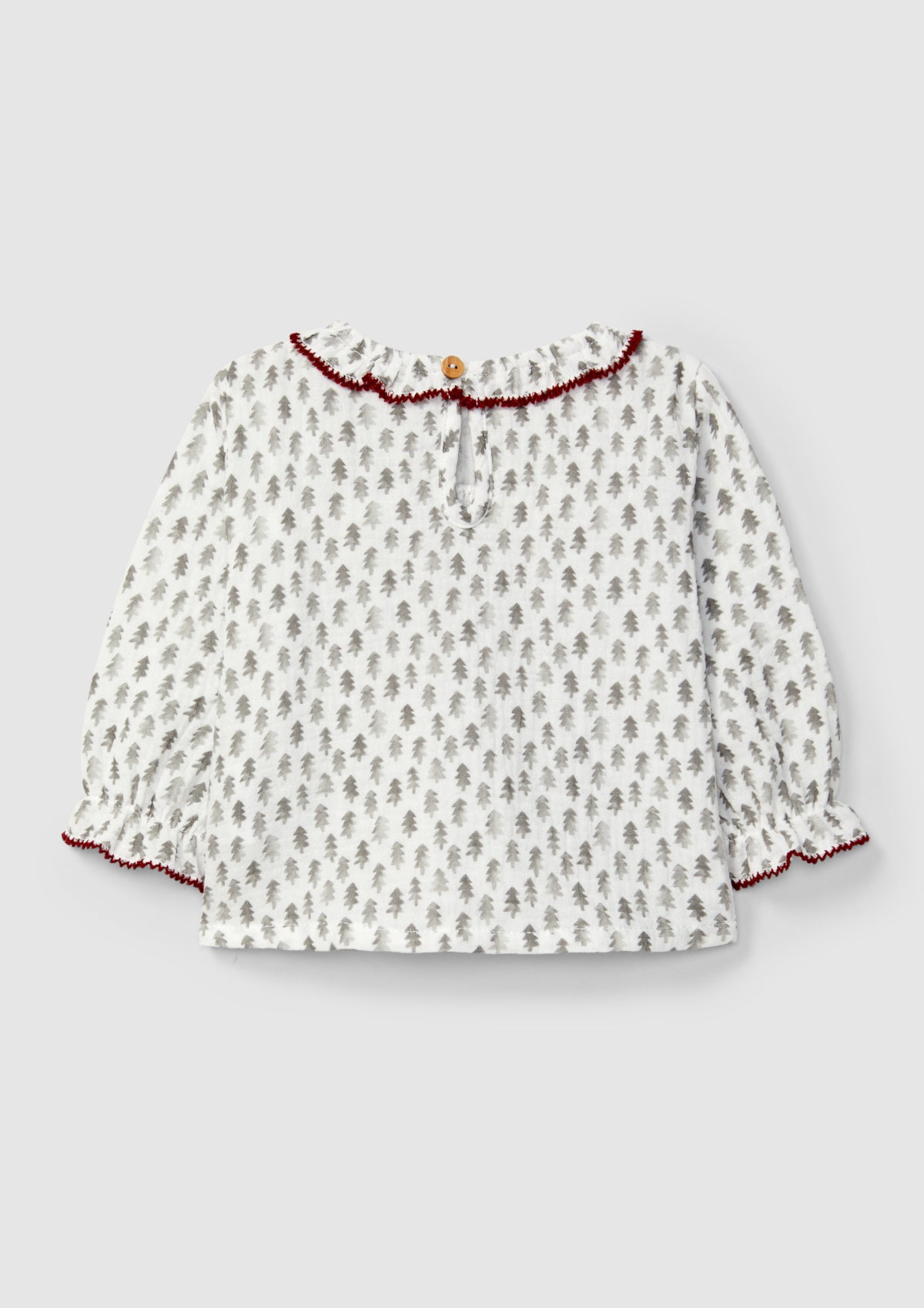 Muslin blouse with pine tree print - SNUG