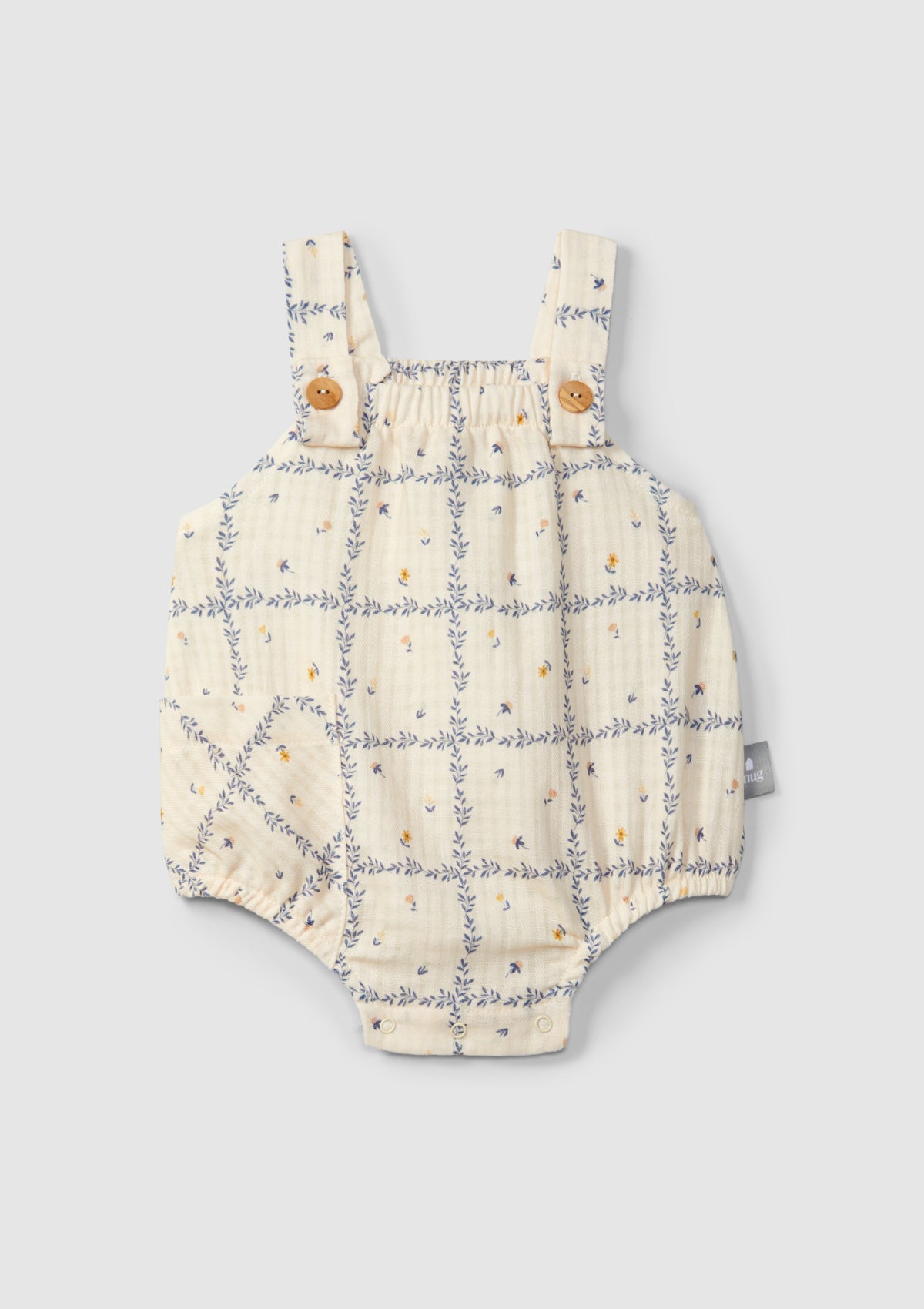 Textured printed cotton onesie - SNUG