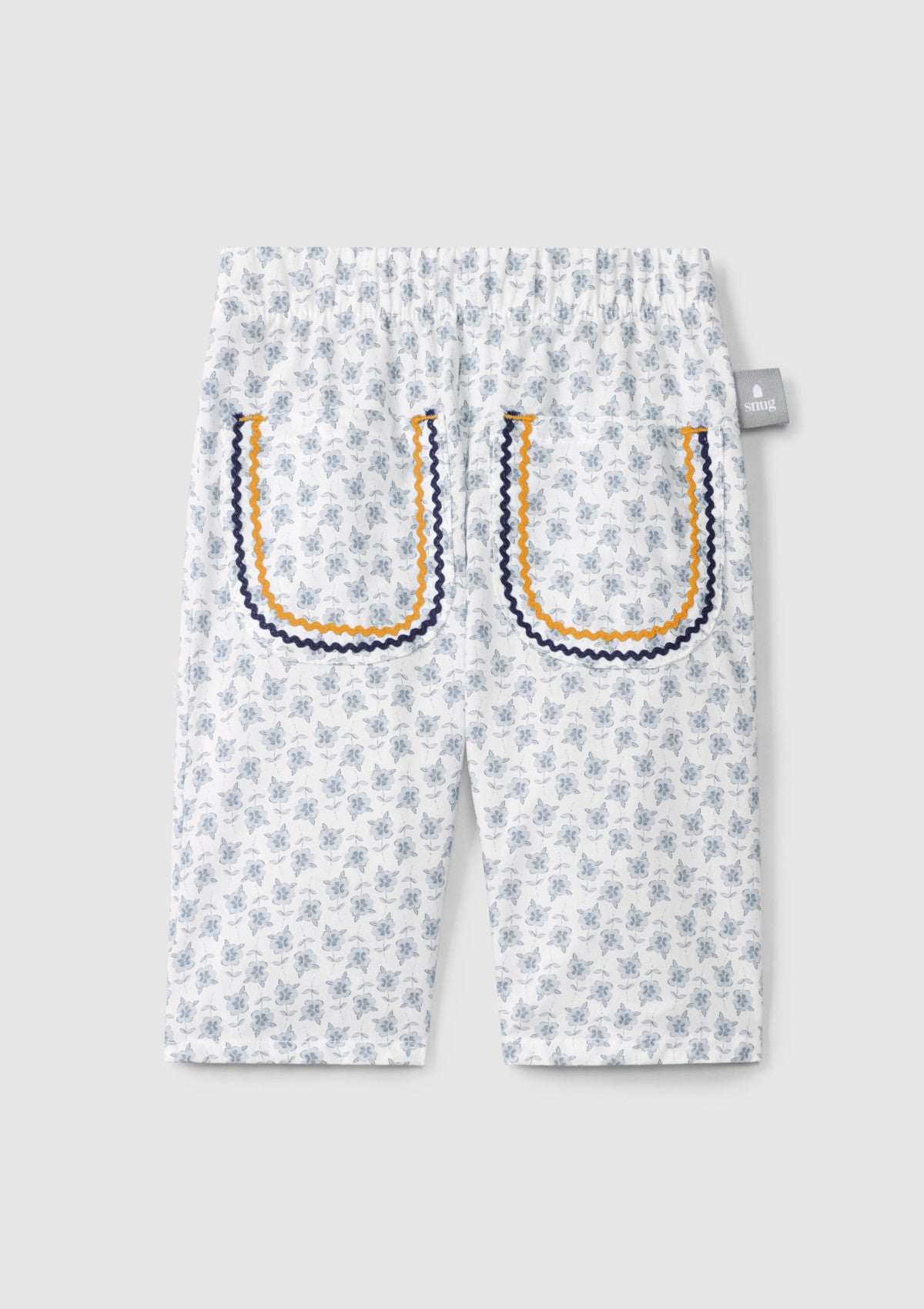 Flower pull-up pants with piping detail - SNUG