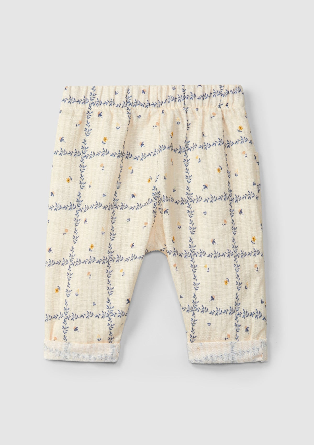 Textured printed cotton pull-up pants - SNUG