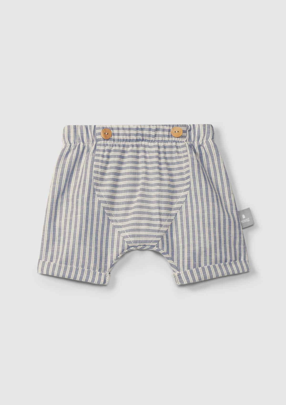 Striped fabric pull-up shorts - SNUG