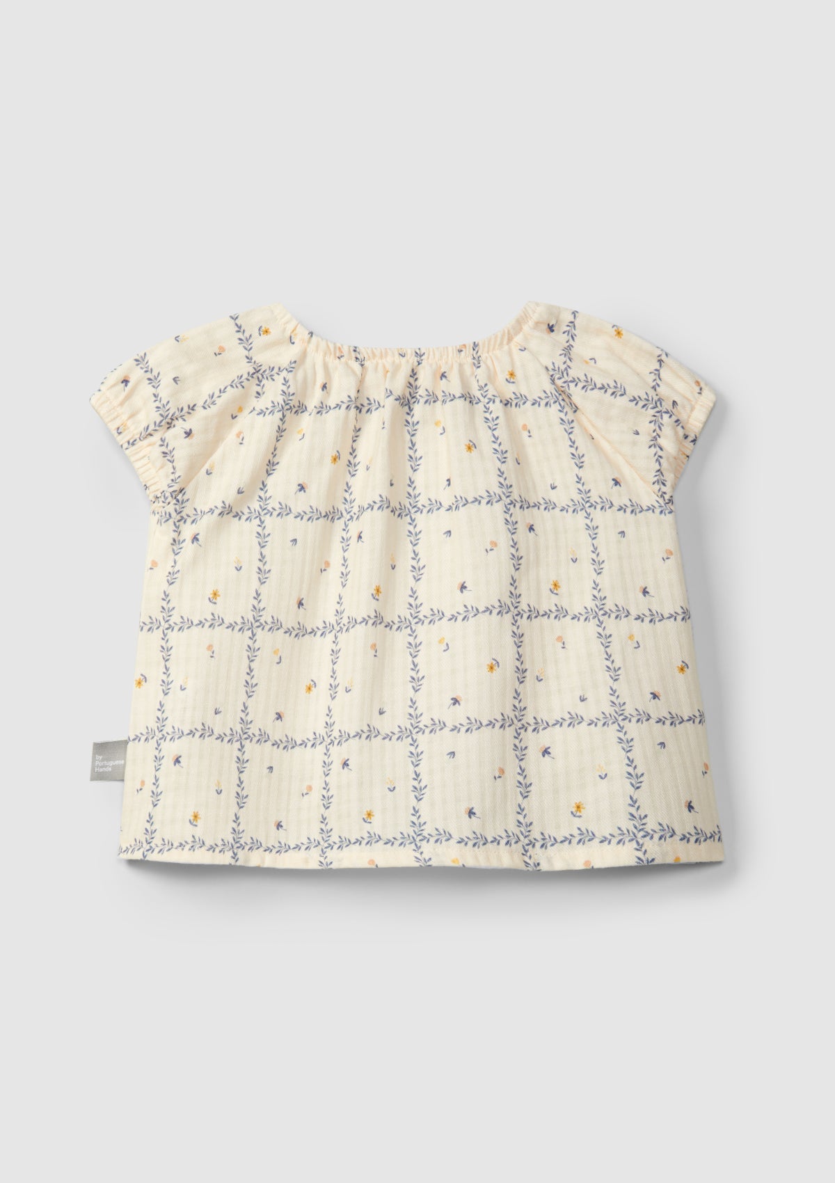 Textured printed cotton blouse - SNUG