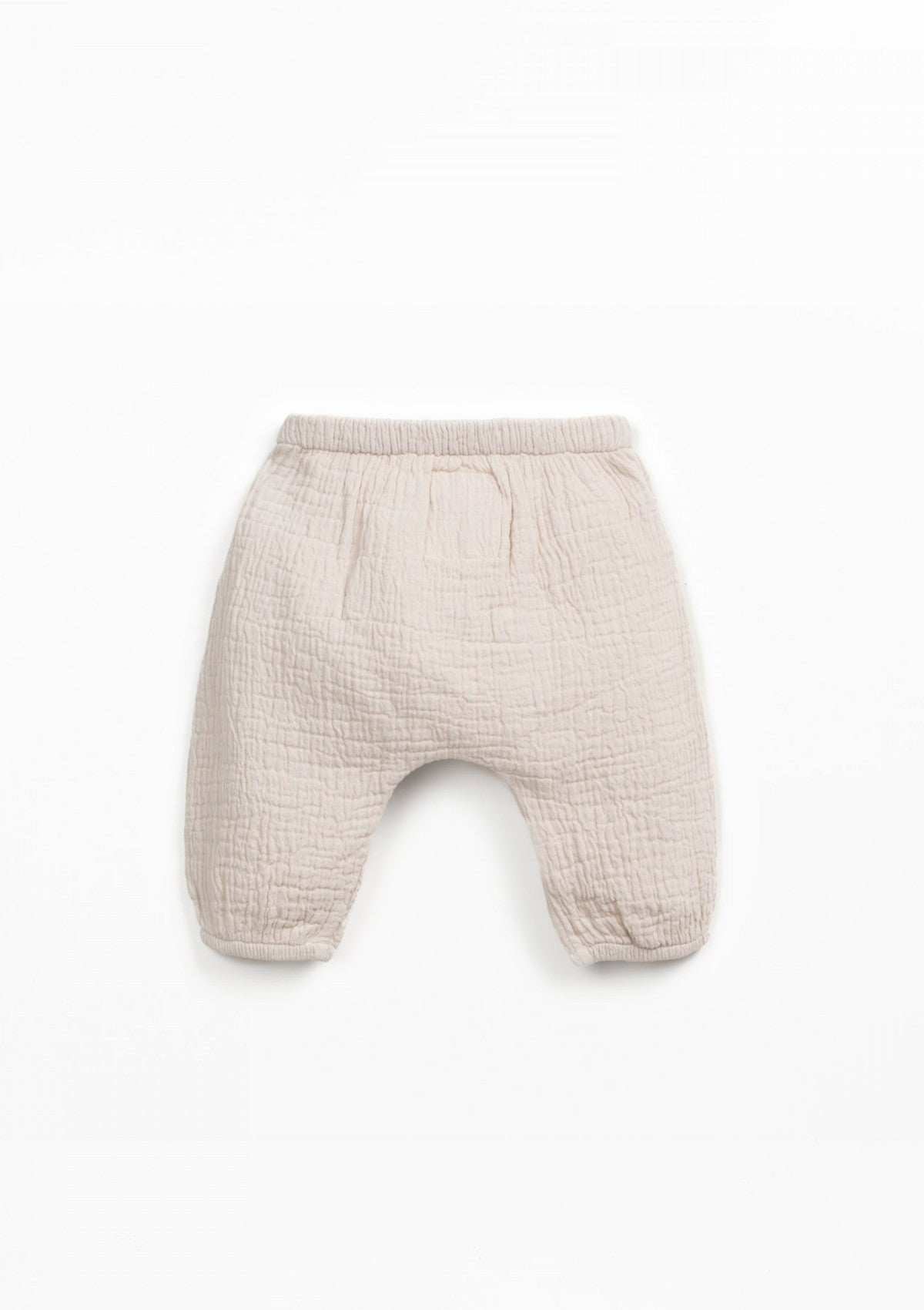 Cotton fabric pants with elastic belt - PLAYUP