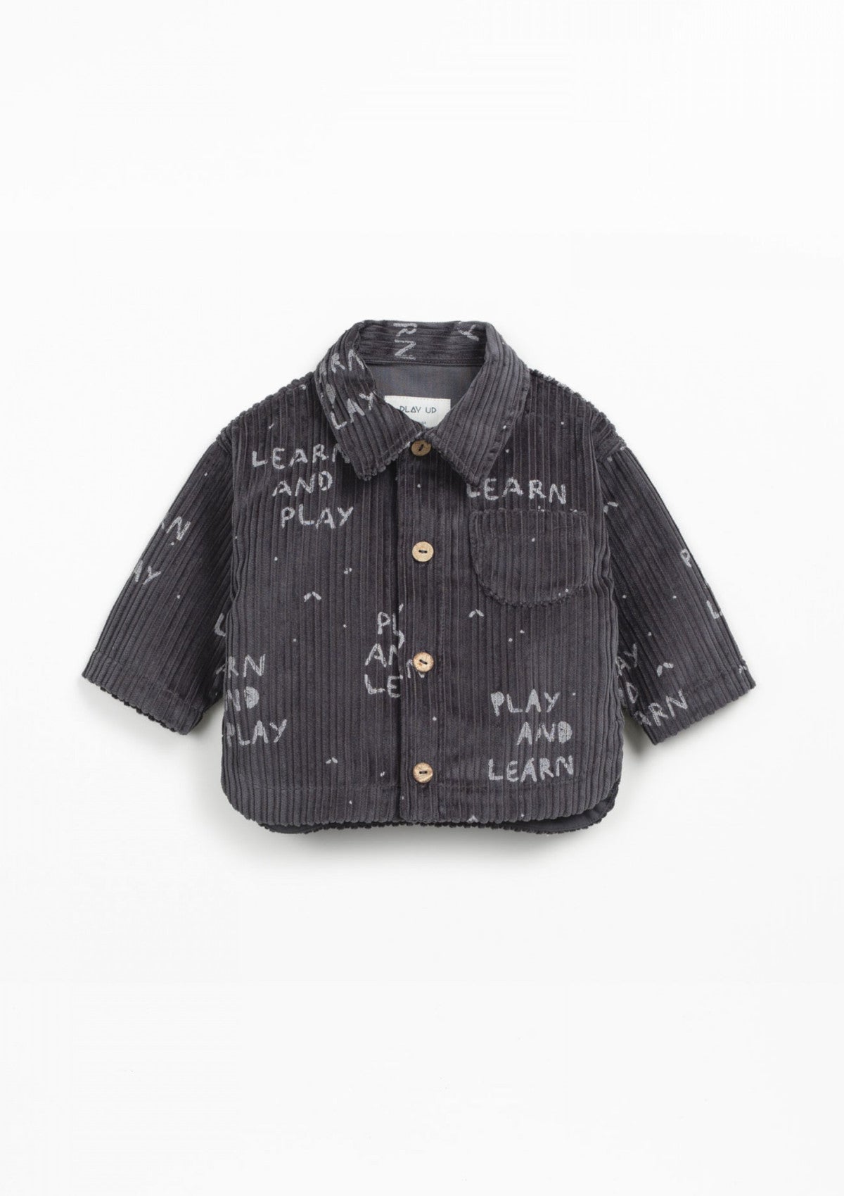 Corduroy shirt with coconut button placket - PLAYUP
