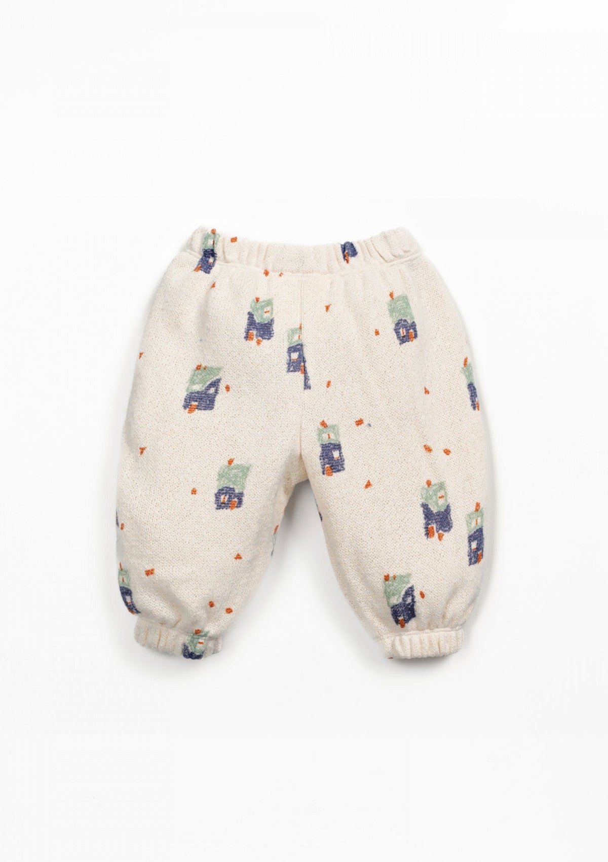 Knitted pants with house print - PLAYUP