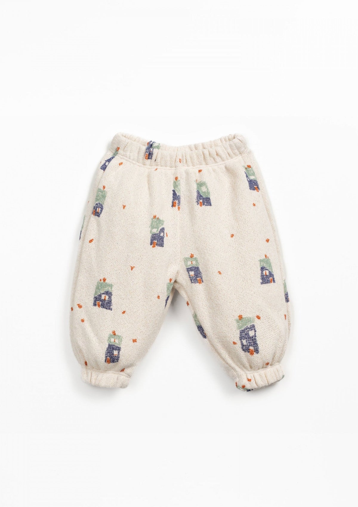 Knitted pants with house print - PLAYUP