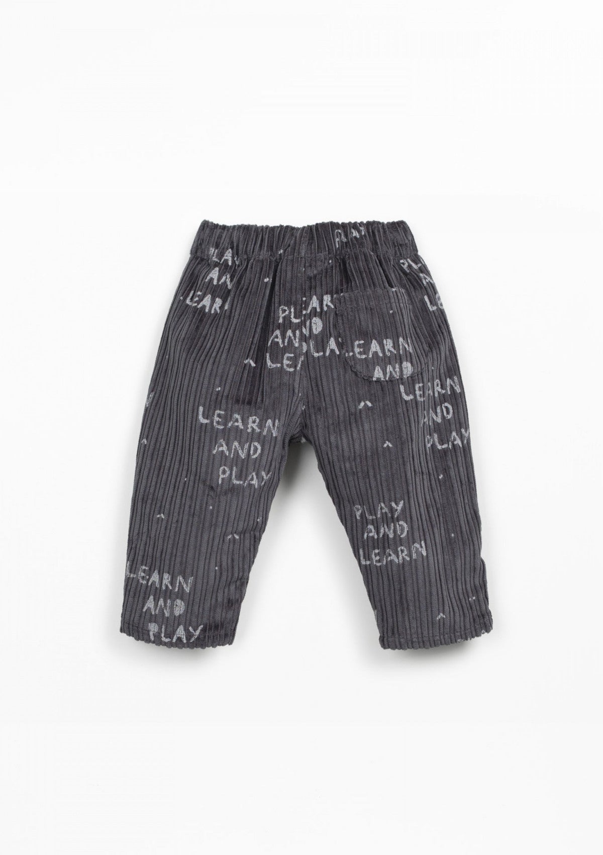 Corduroy pants with decorative coconut button - PLAYUP