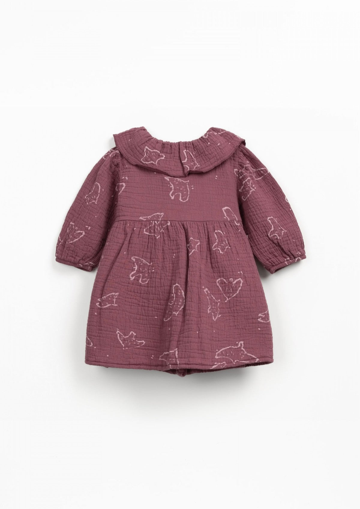 Fabric dress with collar - PLAYUP