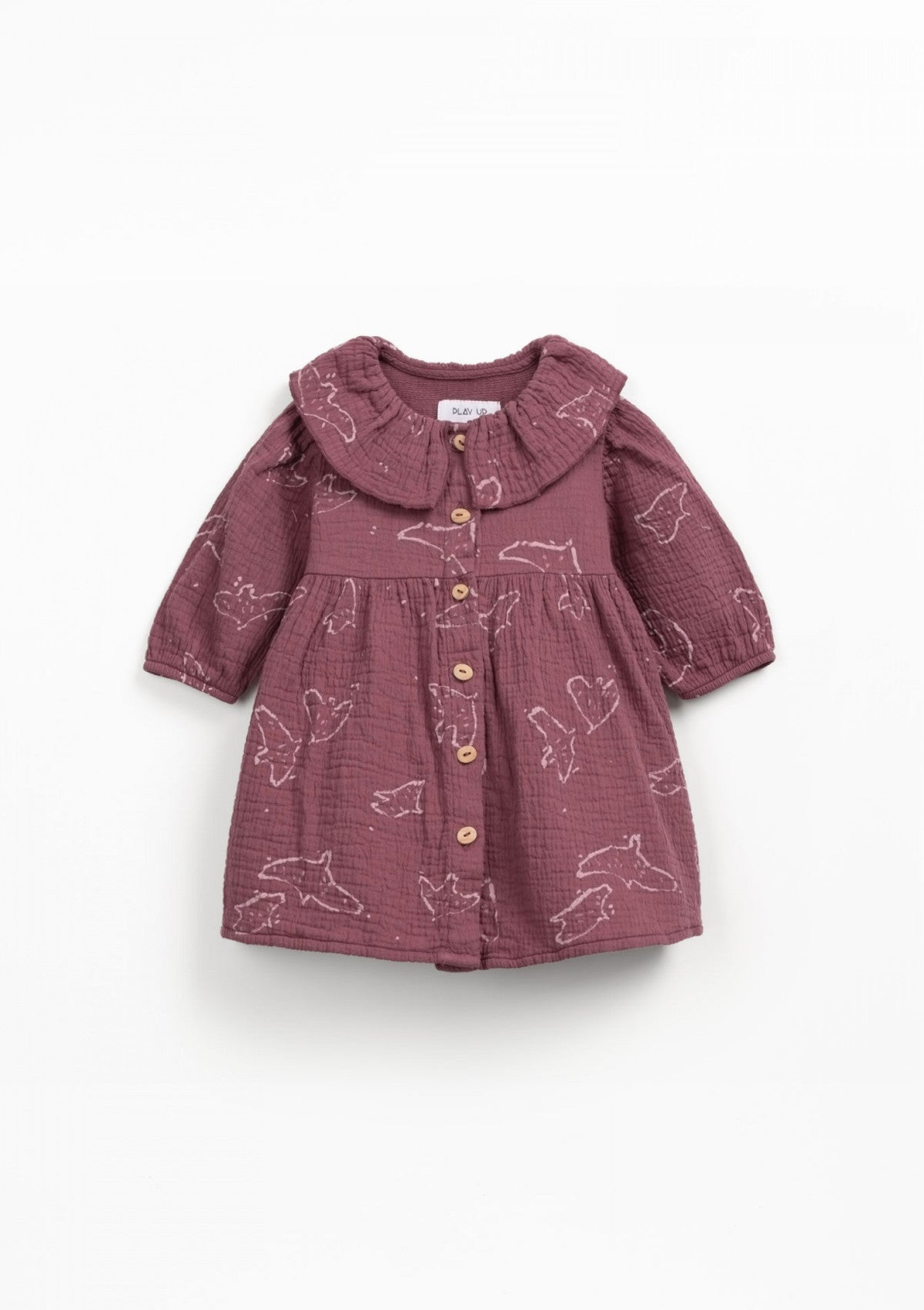 Fabric dress with collar - PLAYUP