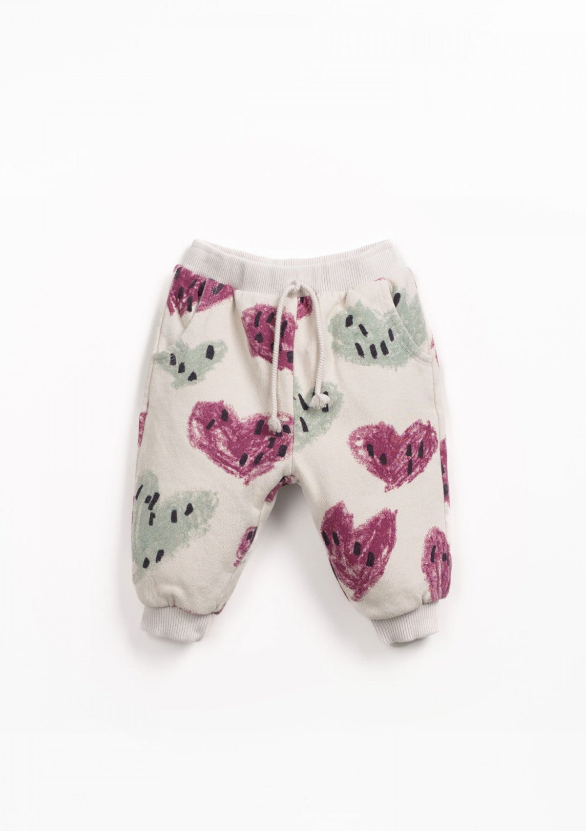 Plush pants with heart print - PLAYUP