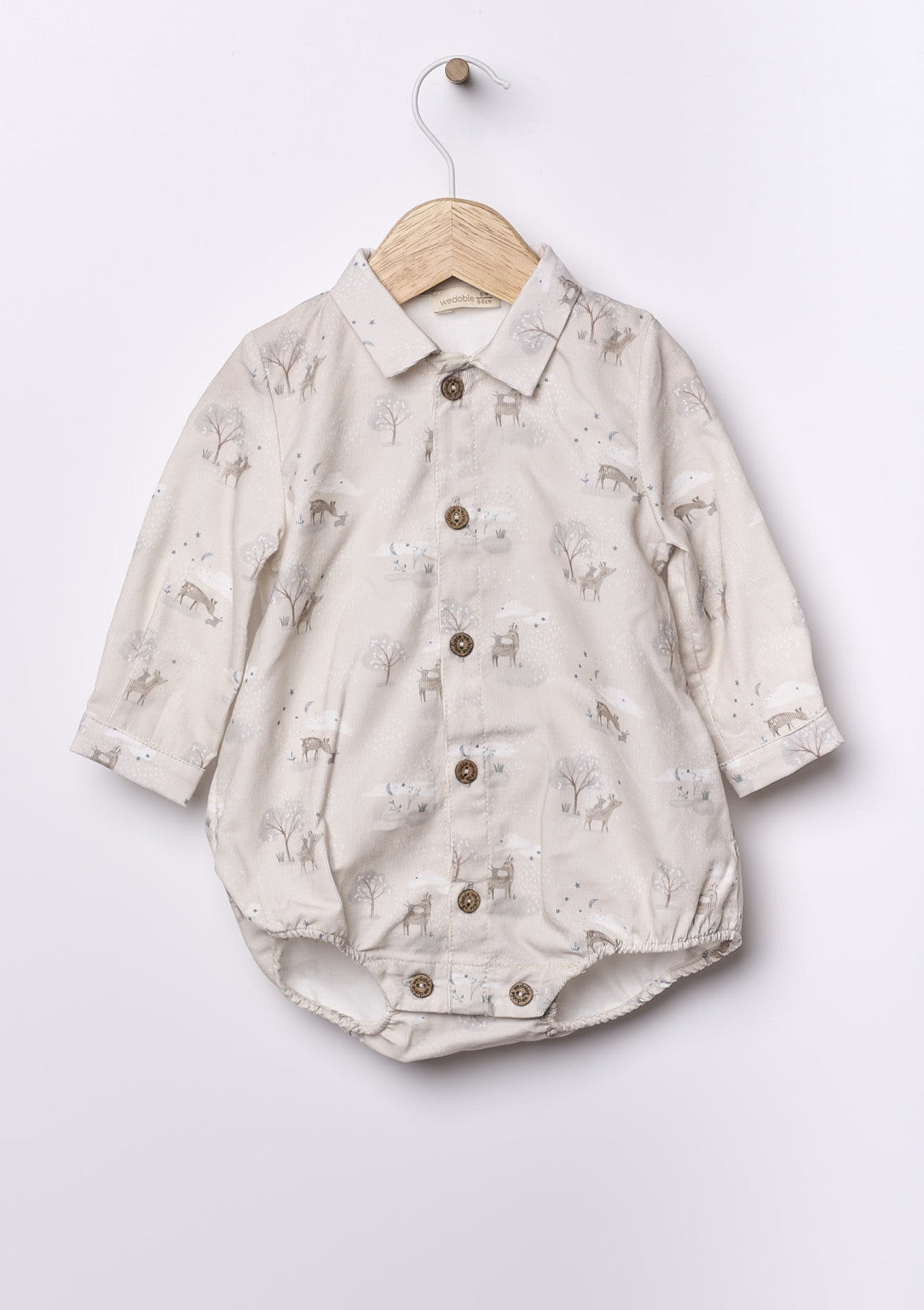 Corduroy shirt with forest animals | BUNNY AND FRIENDS - WEDOBLE