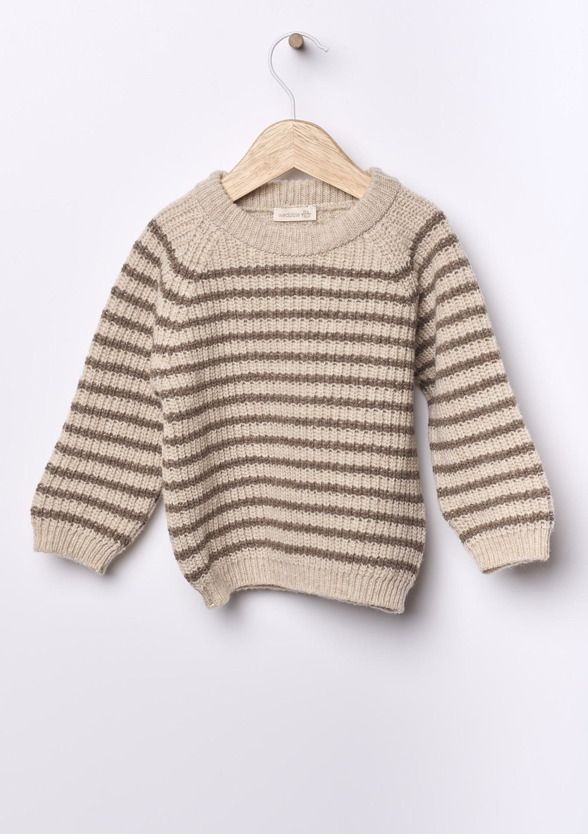 Striped knitted sweater in merino wool | WEDOBLE PLAY