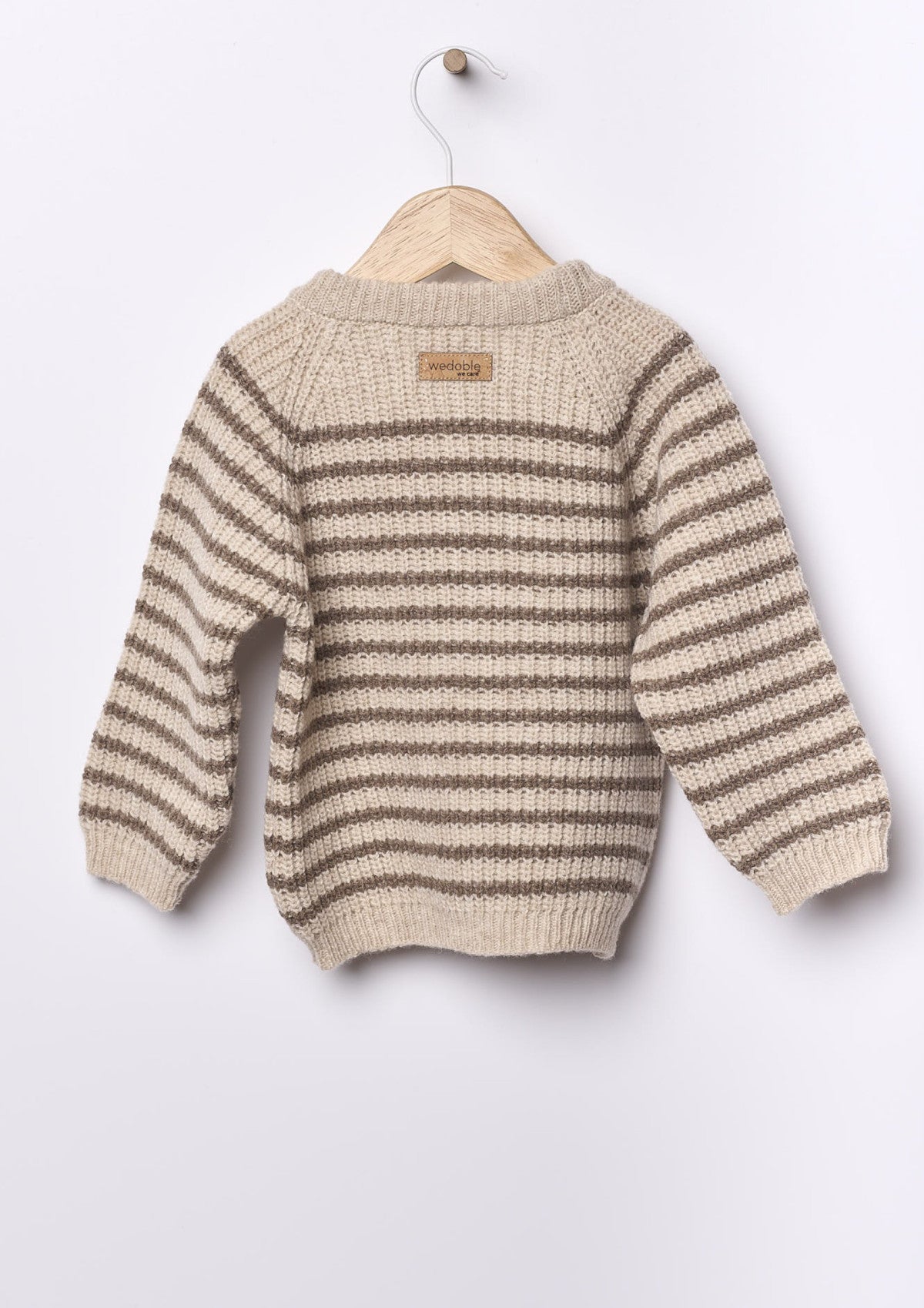Striped knitted sweater in merino wool | WEDOBLE PLAY
