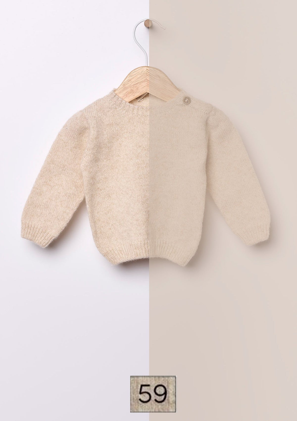 Knitted merino wool sweater | LITTLE TEDDY BEAR - WEDOBLE