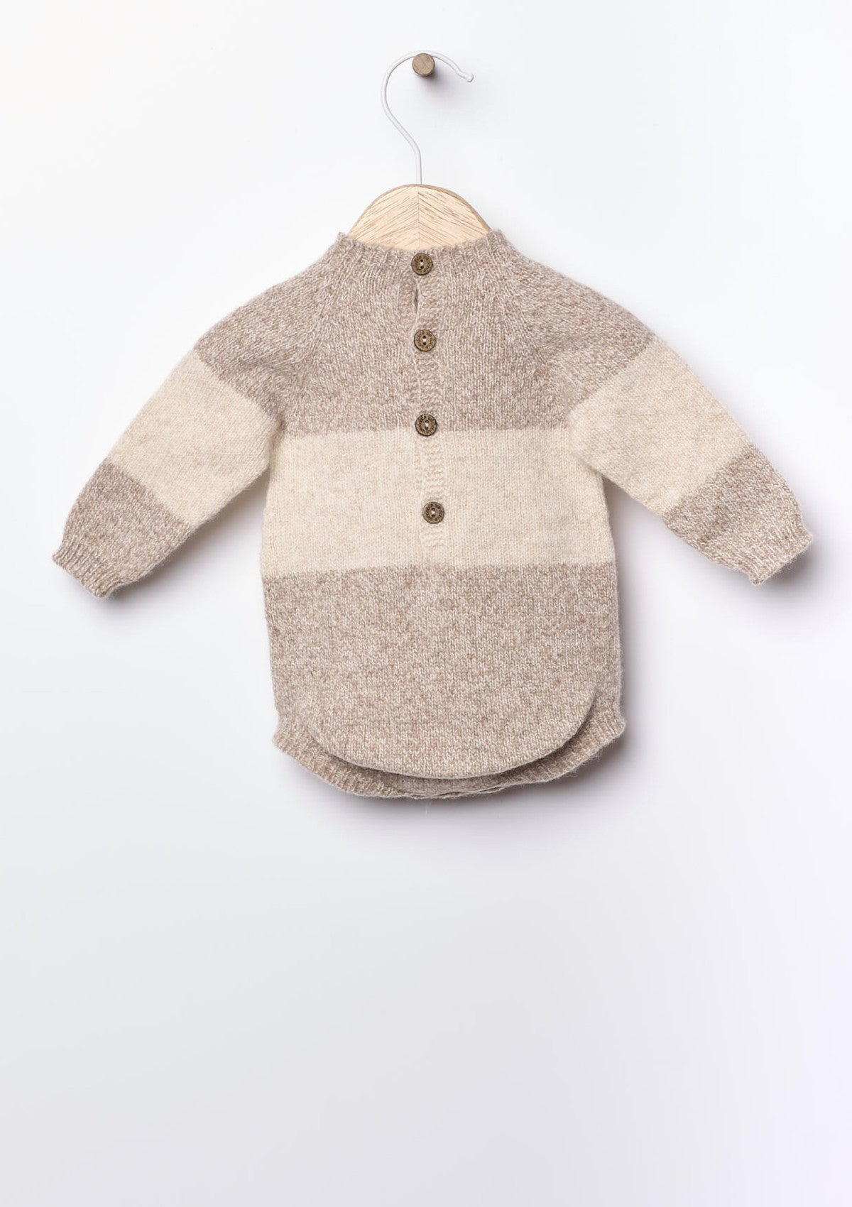 Knitted merino wool blanket with teddy bear | LITTLE TEDDY BEAR - WEDOBLE