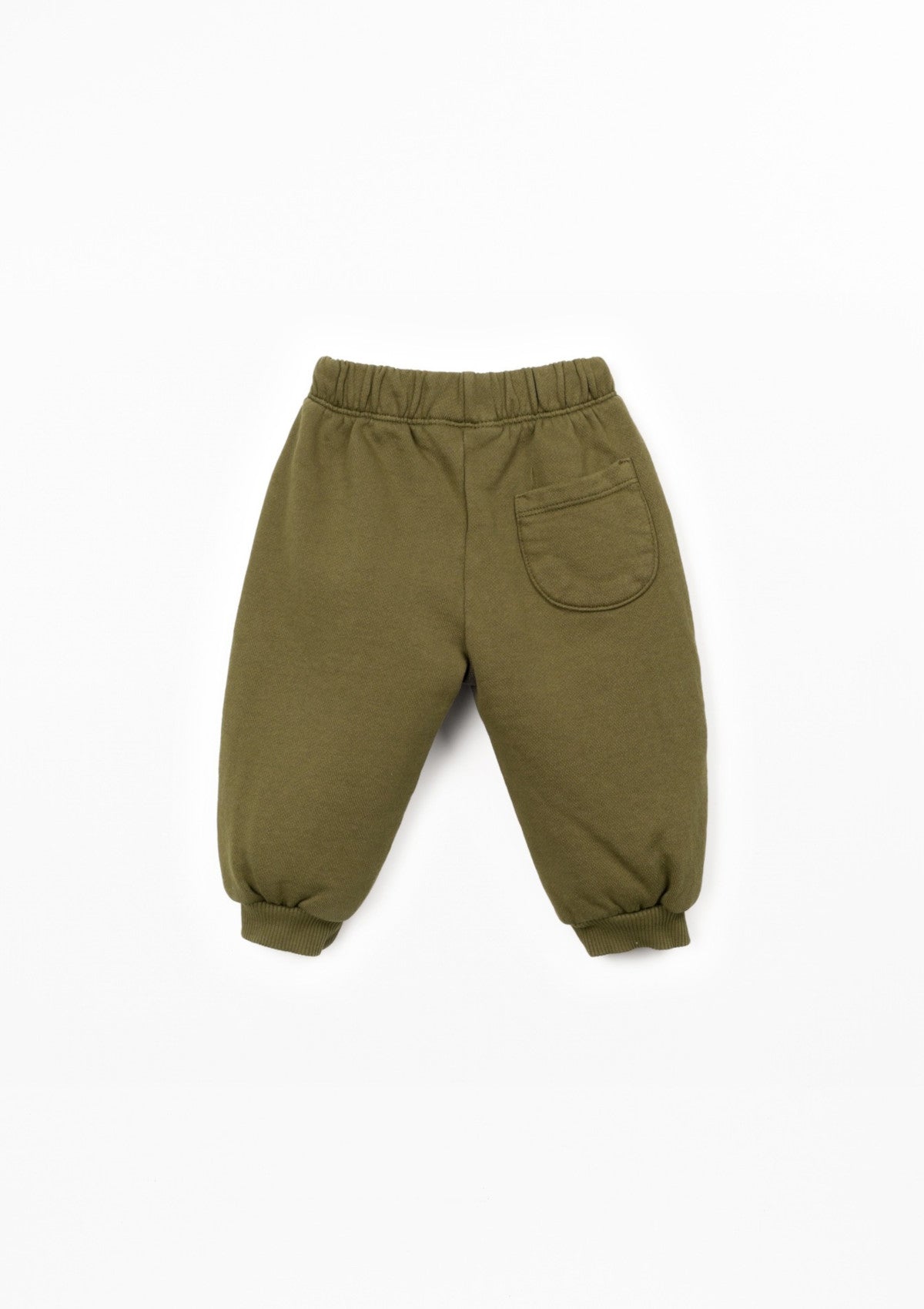 Fleece pants in organic cotton with elastic waist and print - PLAYUP